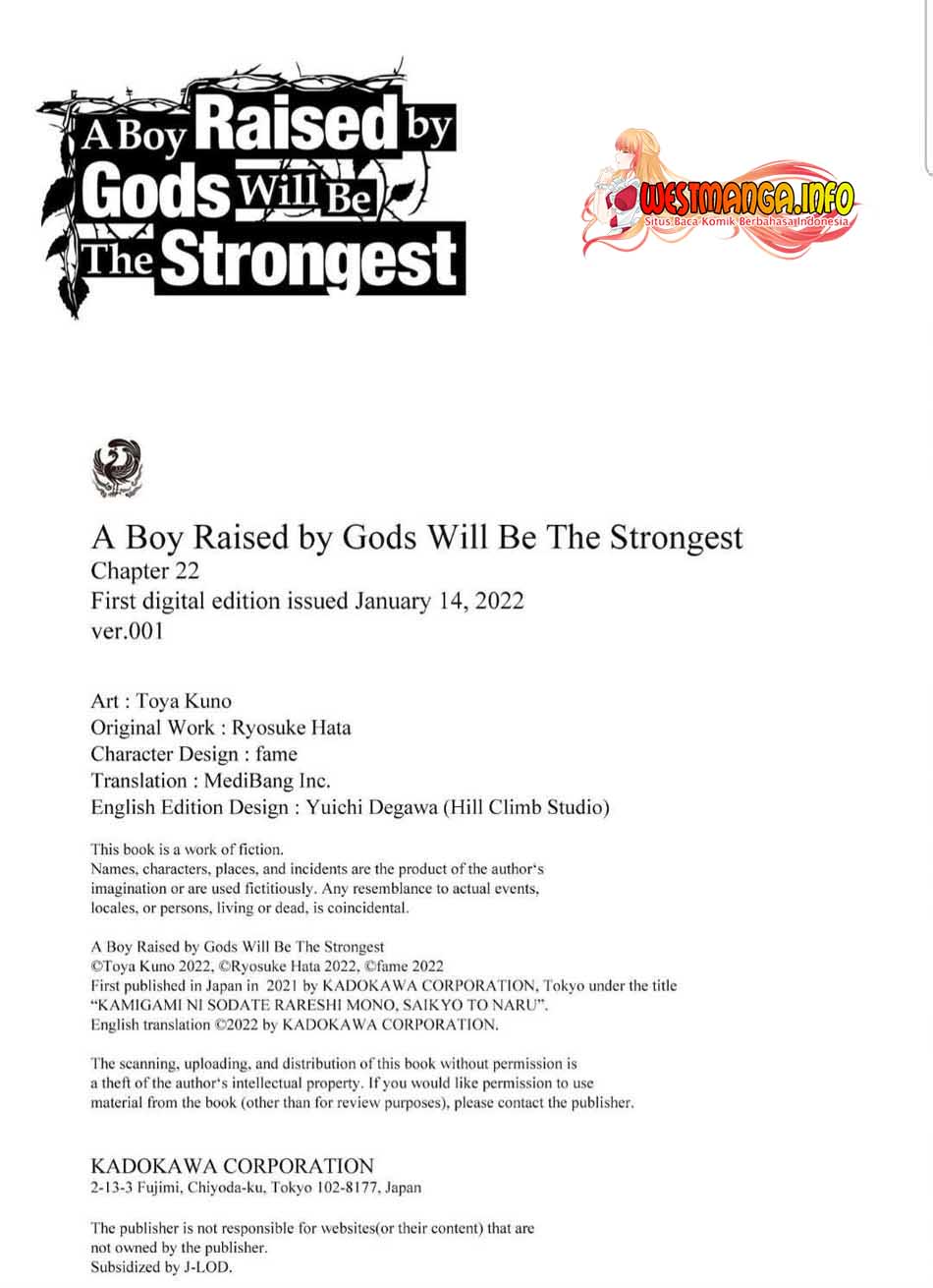 Kamigami ni Sodaterare Shimo no, Saikyou to Naru Chapter 22.2 Bahasa Indonesia